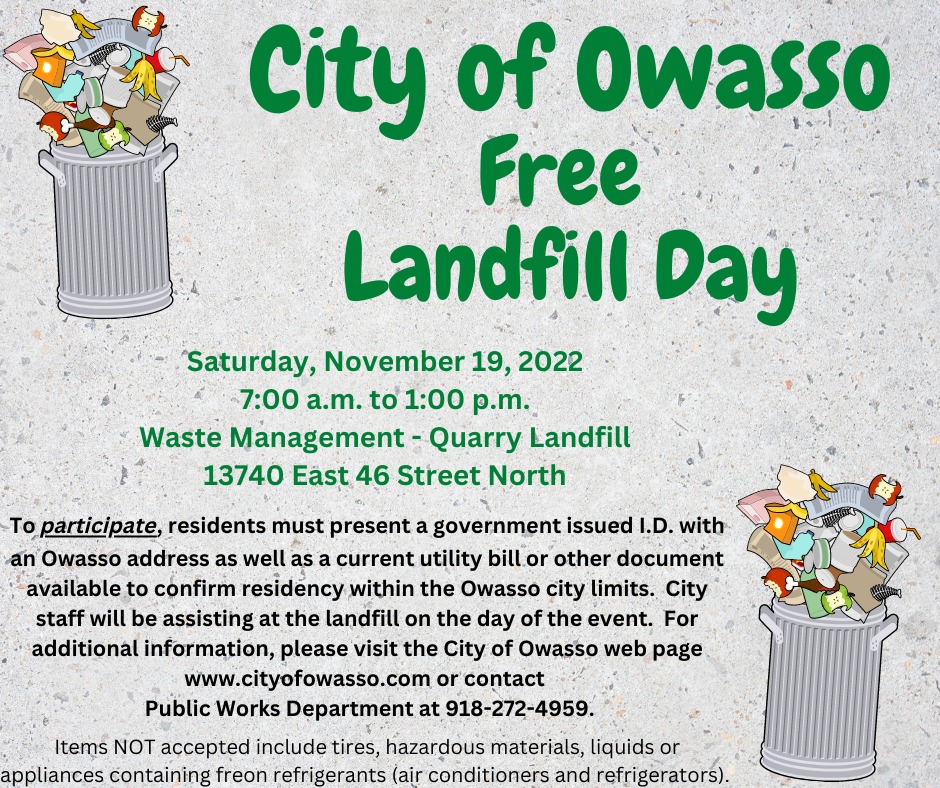 City of Owasso Free Landfill Day