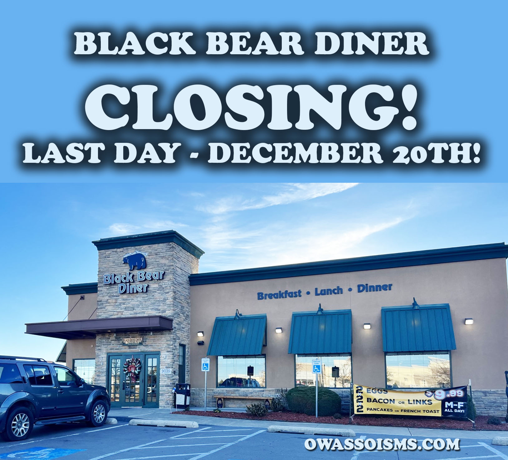 Black Bear Diner Closing in Owasso - Owassoisms.com