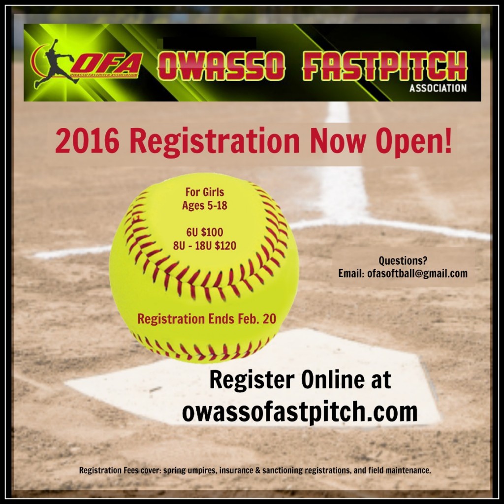 2016 OFA Softball Sign Ups Now Open - Owassoisms.com