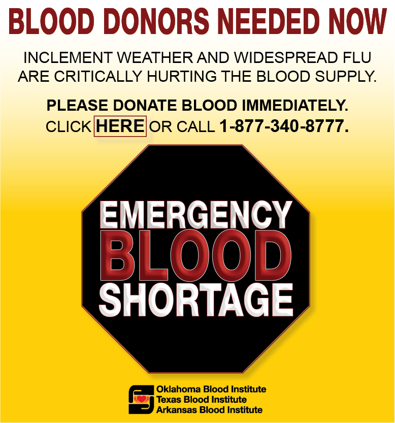 Emergency Blood Shortage: Blood Donors Needed Now - Owassoisms.com